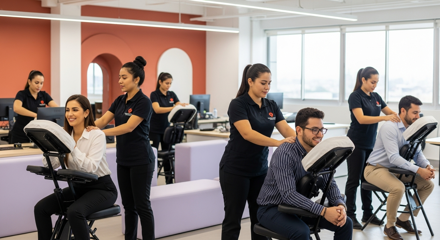 Masajes empresariales y programas de bienestar empresarial en oficinas - HEFY